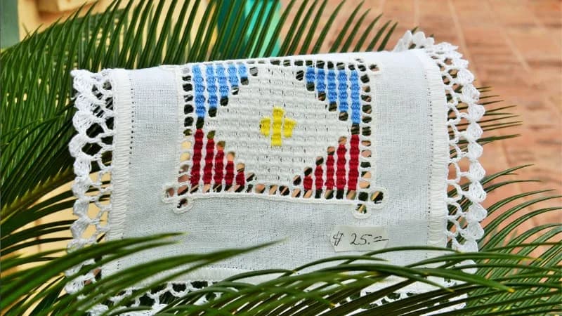 Traditional Saba Lace, a delicate handcrafted island tradition